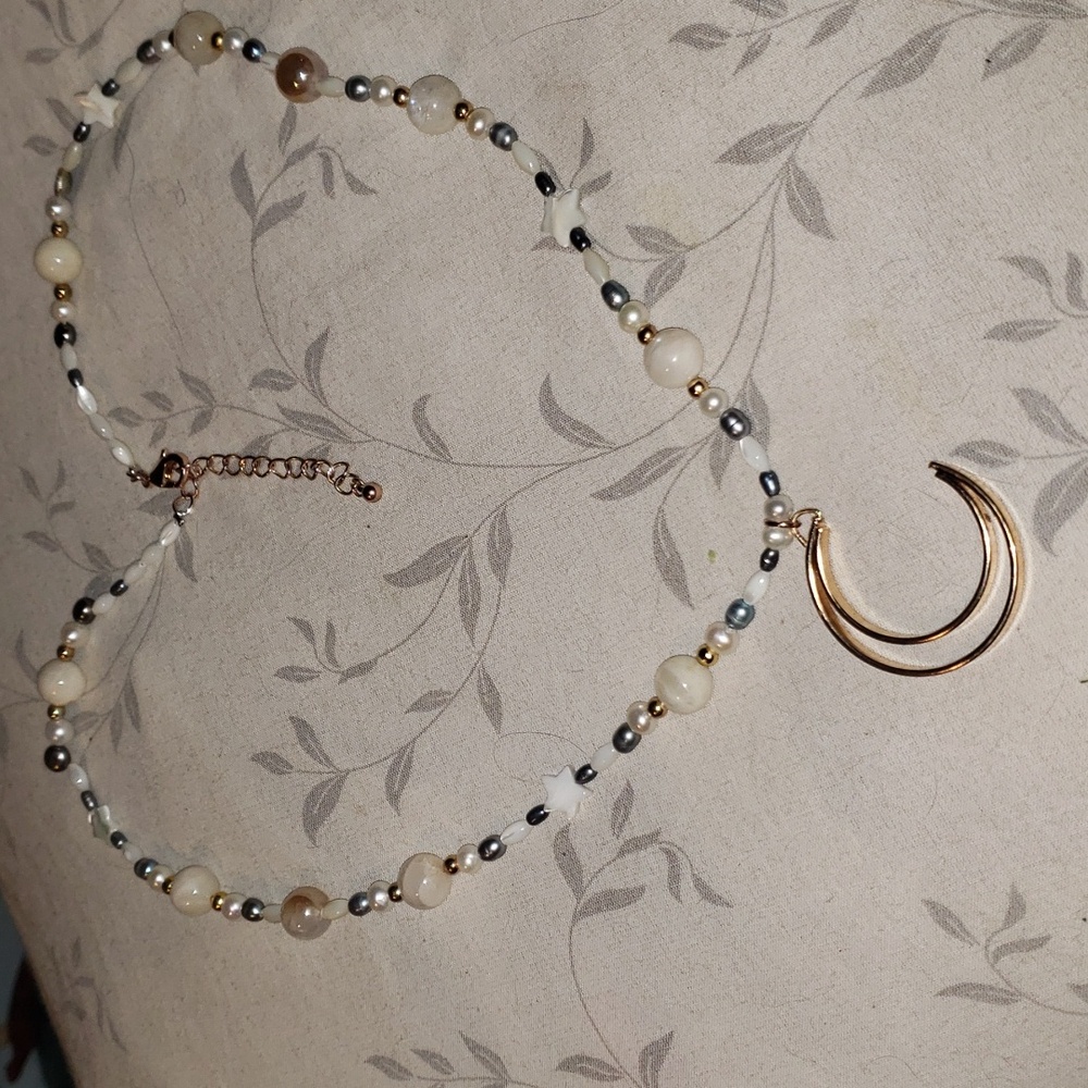 Pearl Moonstone necklace